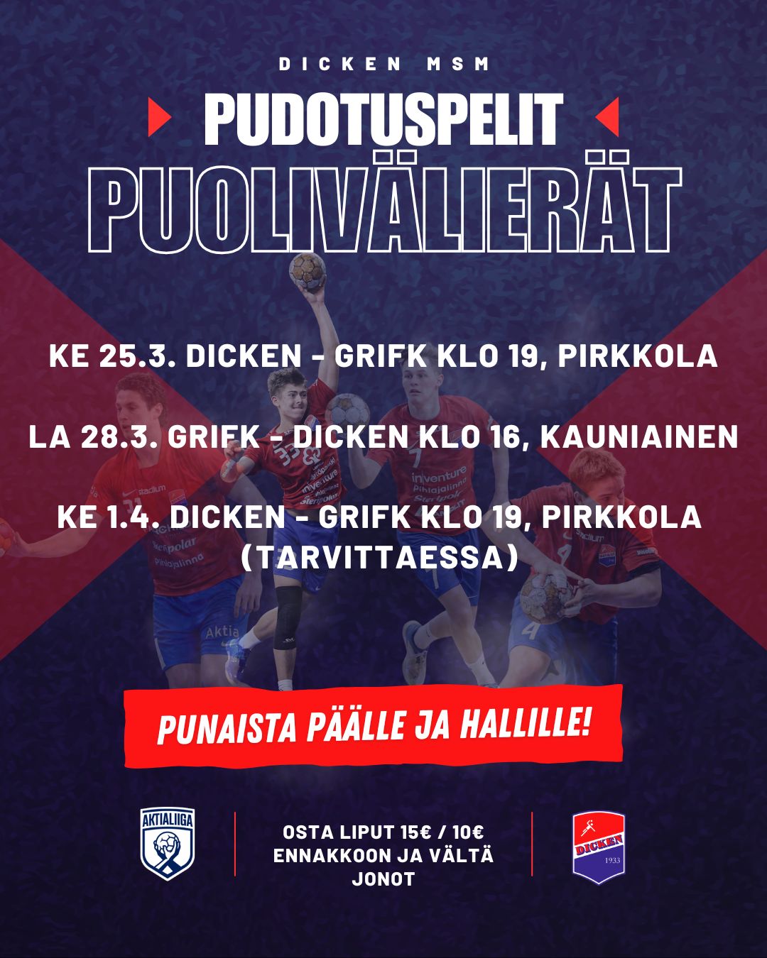 Puolivälierä Dicken – GrIFK, Handis TV.